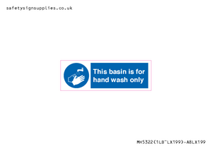 Basin for hand wash only